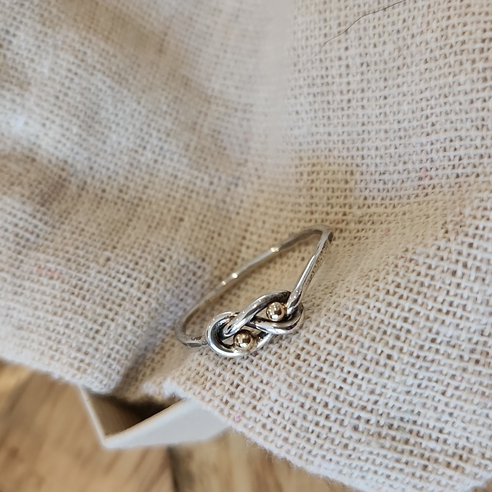 Silver Gold ring - Picture 2 of 5